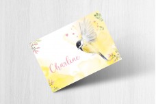Koolmeesje met aquarel